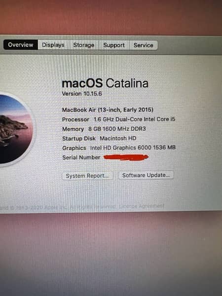 MacBook Air 13” 2015 8gb Ram
