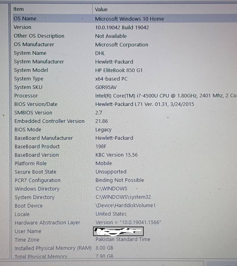 HP ELITEBOOK 850 G1