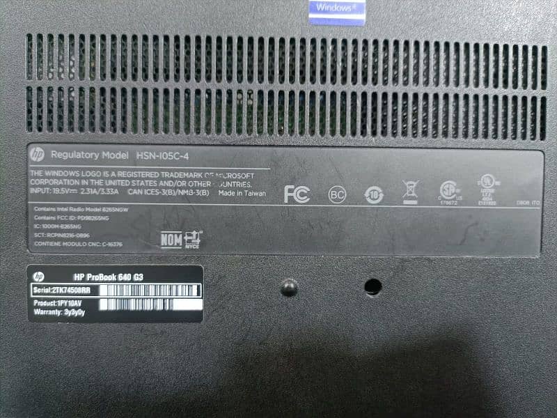 Model: *HP ProBook 640 G3*Description:Display Size 14.00