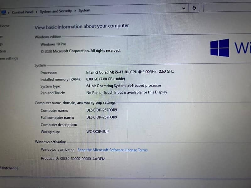 HP Elite Book i5 v pro - 4th Generation