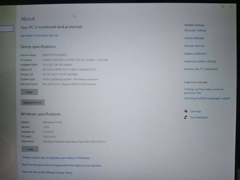 Laptop Core i3 6th Gen Touch