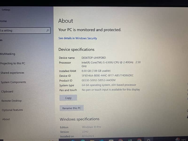 HP Core i5 6th generation