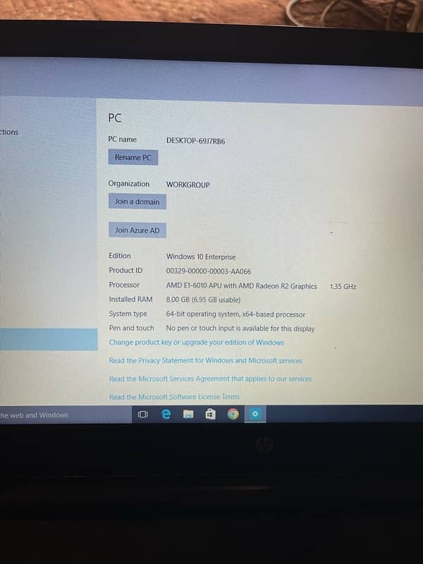hp laptop 10/9 condition