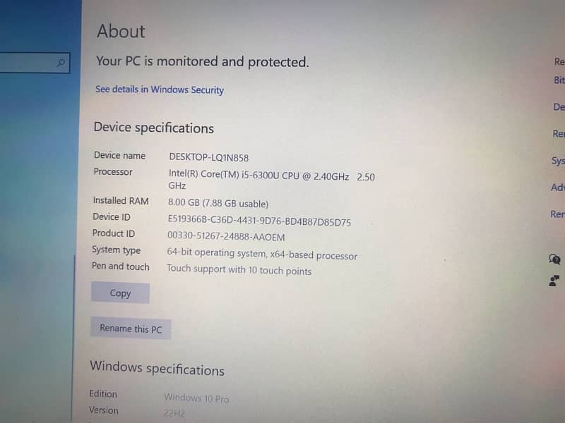 hp 840g 8gb 256gb elite book touch