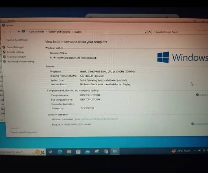 Dell laptop latitude E 5450 core i5 5th generation