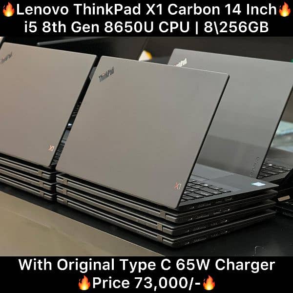 Thinkpad X1 Carbon 14 inch i5 8th Gen 8650U CPU 8/256GB