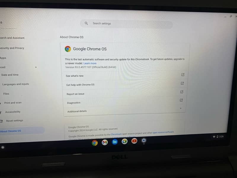 Dell chrome with screen touch