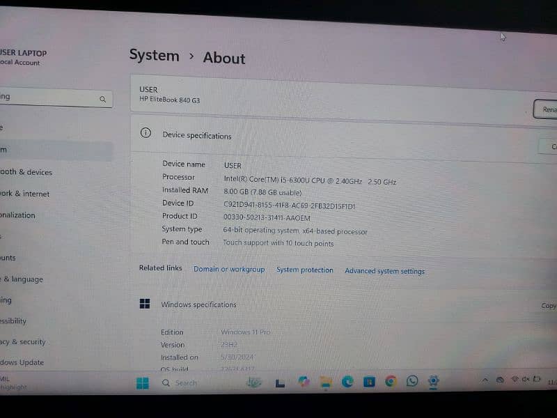 HP LAPTOP I5 6TH GENERATION ELITE BOOK FOR SALE