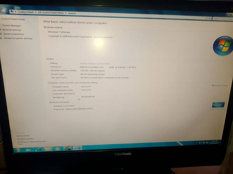 Lenovo computer x] 3-04660 good condition