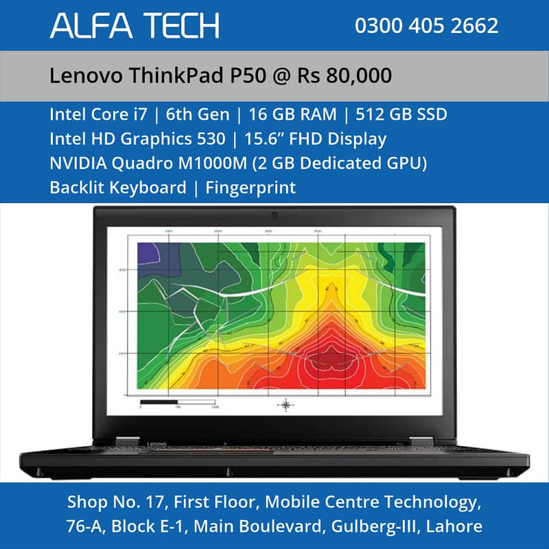 Lenovo ThinkPad P50 Laptop (i7-6th-16-512-15.6”-FHD-2GB) - ALFA TECH