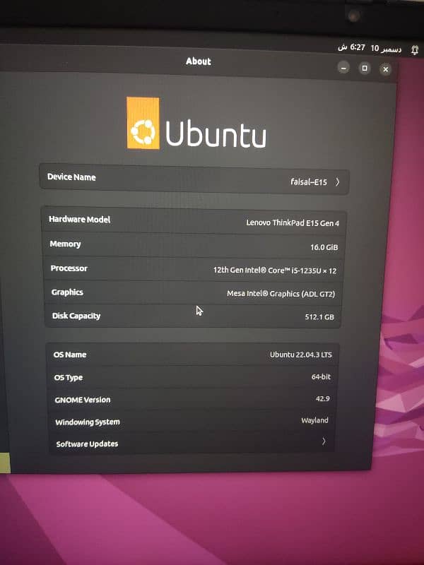 Lenovo Thinkpad E15 Gen4 12th generation i5