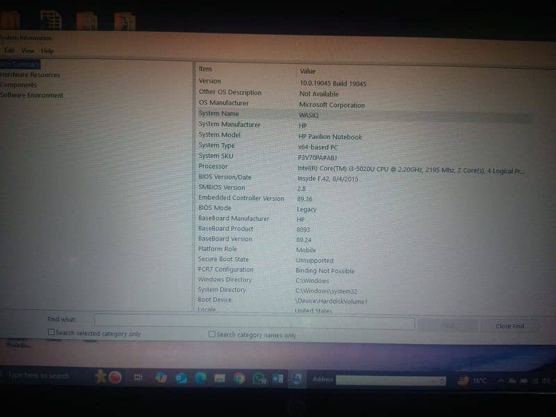 HP Pavilion Laptop 4GB DDR3 RAM 128GB SSD