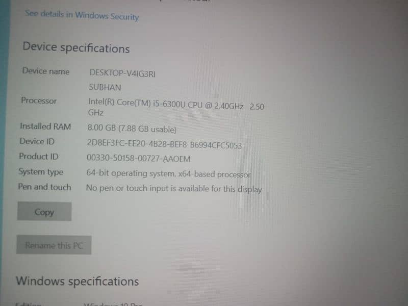 Dell Latitude - core i5 (6th Gen) - 8GB RAM, 256GB SSD