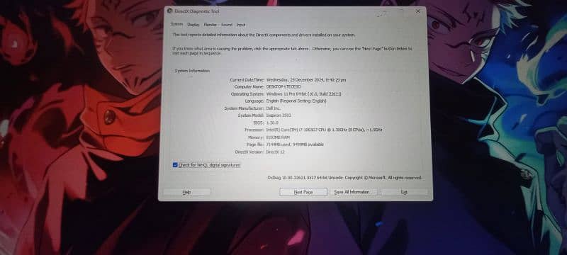 Dell Inspiron 3593 i7 10th Generation