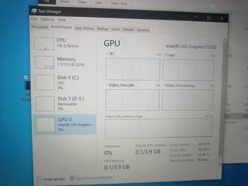 Dell 7250 i7 5th Generation 8/256