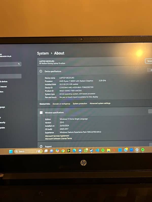 Hp Pavilion  / Rtx 3050 / Gaming Laptop