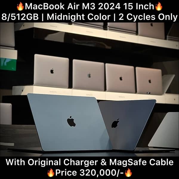 MacBook Air M3 15 Inch 512GB 8GB 2024 With Official Warrenty  M4 M2 M1