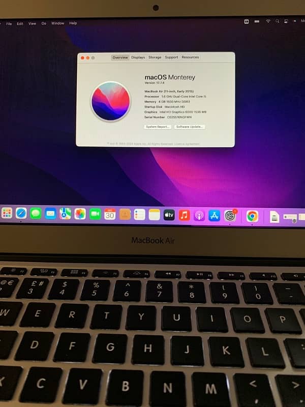 MacBook Air with MacOS Monterey