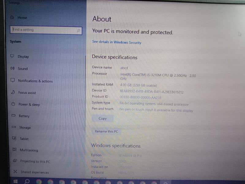Lenovo laptop core i5, 3rd gen for sale
