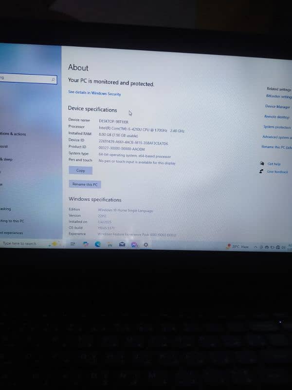 Lenovo Intel Core i5 4 generation 8 gb ram  500 gb HDD Intel graphics