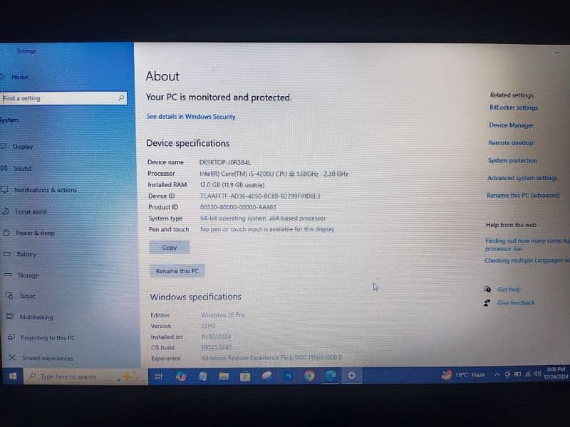 HP EliteBook 840 G1 Core-i5-4th Gen 12 GB RAM 180 GB SSD 14 Display