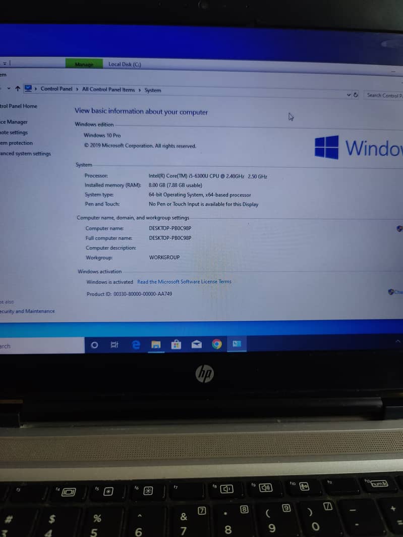 HP 640 g2 i5/6th generation