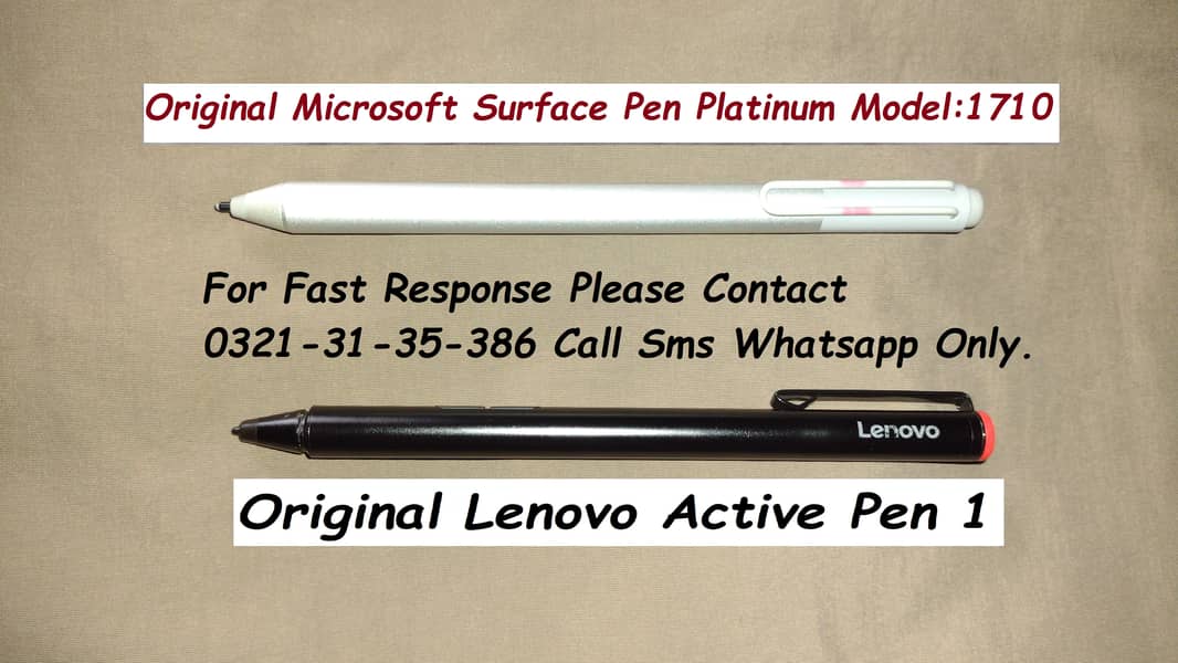 microsoft surface & lenovo pen for laptop