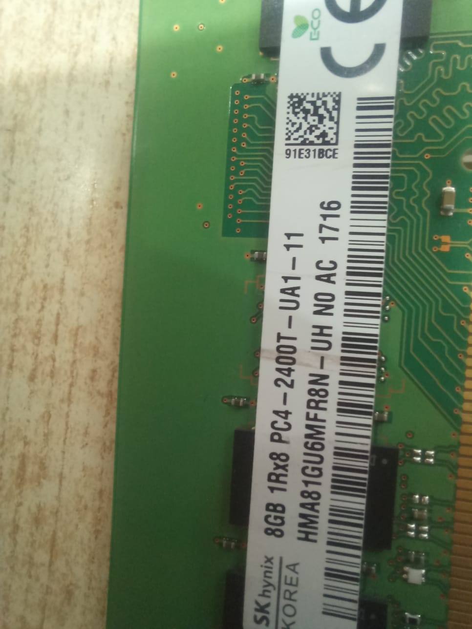 8GB 1Rx8 PC4 - UA1 - 11