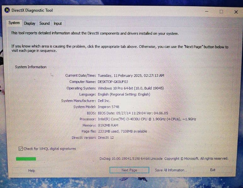 Dell Inspiron 5748 Laptop
