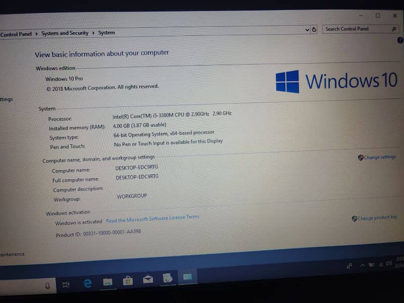 HP EliteBook 8470p I5 3rd Generation 4GB RAM 500Gb ROM