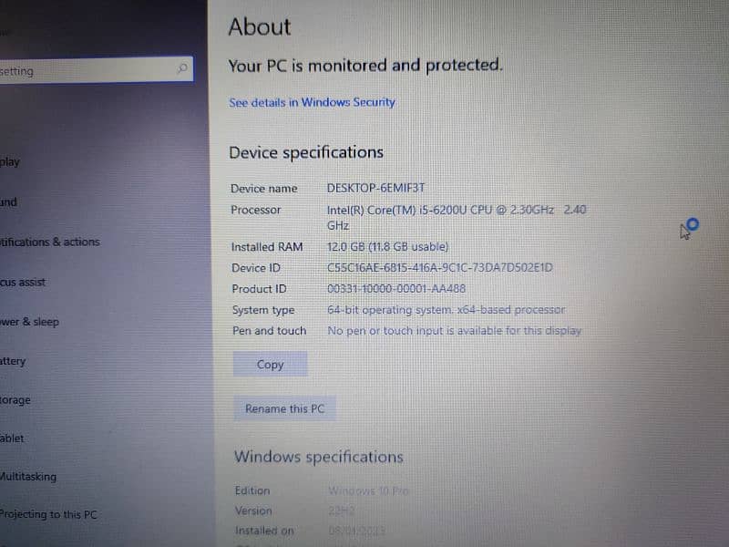 Dell latitude E7470 Core i5 6th Gen