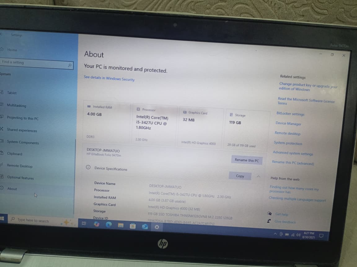 HP Elitebook Folio 9470m 