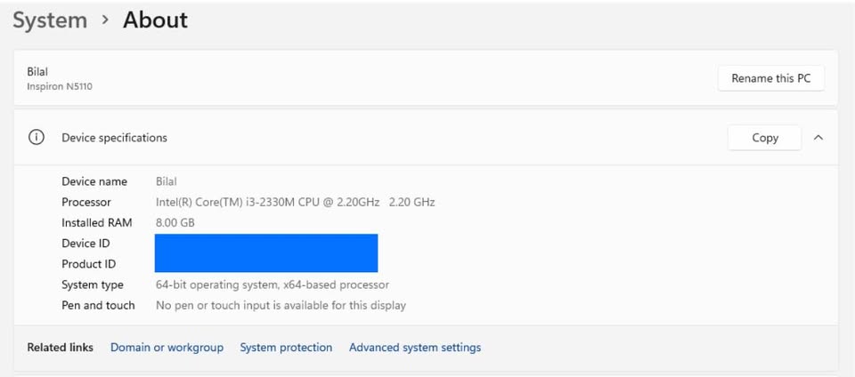 Dell Inspiron N5110 – Core i3 (2nd Gen)