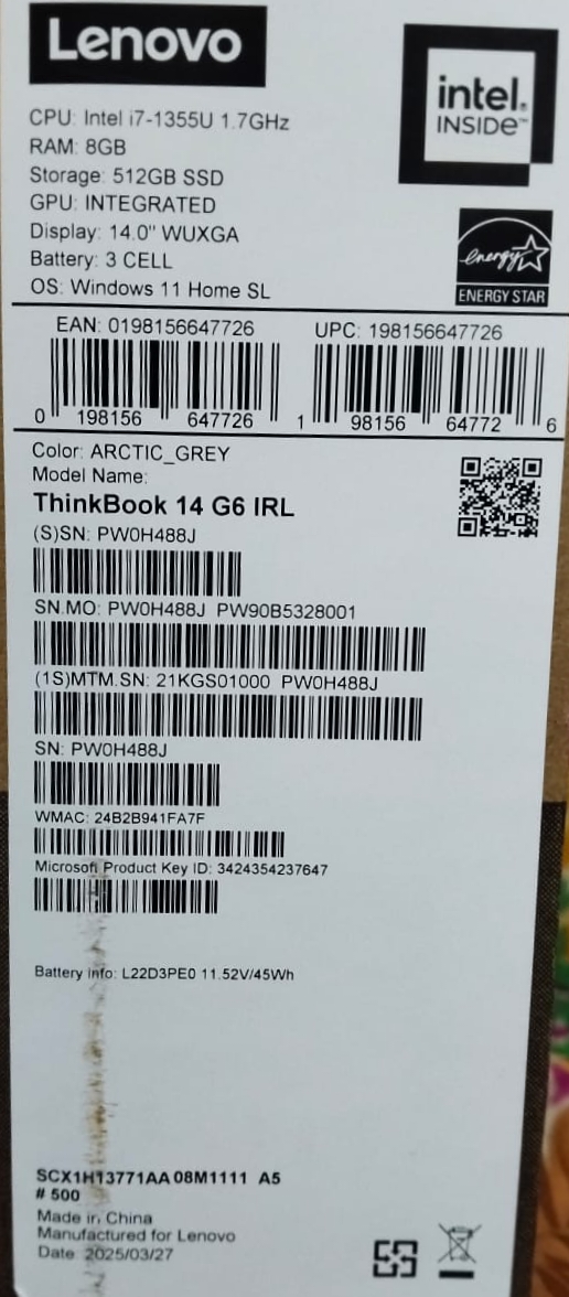 Thinkbook 14 g6 irl