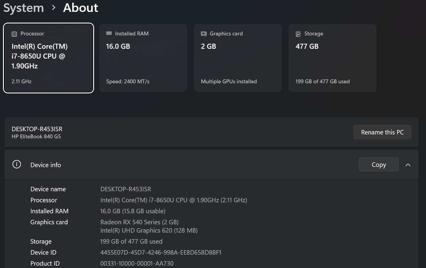 Intel Core i7 vPro